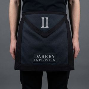 Delantal Masónico Hecho a Mano Personalizado, Terciopelo Negro con Bordado de Hilo Dorado, Ojo que Todo lo Ve, Triángulo - Product Image 4