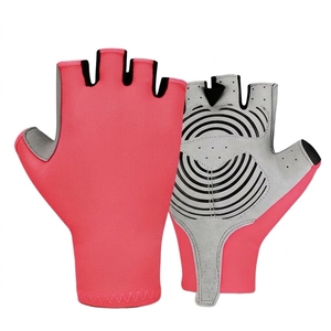 <b>Fingerless</b> Cycling <b>Gloves</b> Pink Neoprene Gel Padded Half Finger Anti Slip Shock Absorbing Bike <b>Gloves</b> - Product Image 1