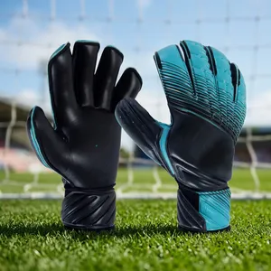 Unisex Full <b>Finger</b> PU Goalkeeper Gloves Non Slip Palm Adjustable Wrist <b>Strap</b> Breathable <b>Finger</b> Protection - Product Image 5