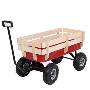 Carrelli e Carriole da Giardino 97x43x78cm in Ferro e Legno a Quattro Ruote - Product Image 5