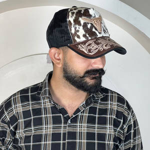 Última Gorra de Béisbol Unisex 2026 de Cuero Repujado con Parche de Diseño de Toro, Malla y Visera Curva, Estilo Snapback, Gorras y Sombreros Deportivos Trucker - Product Image 3