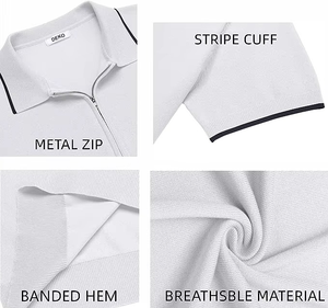 T-shirt de golf en jersey modal tricoté anti-plis à manches courtes, toucher doux, logo personnalisé, motif design premium, haute qualité - Product Image 2