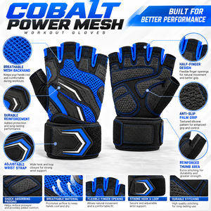 Gants de fitness personnalisés en gros, coupe-vent, respirants, pour musculation en extérieur, avec paume rembourrée et demi-doigts - Product Image 6