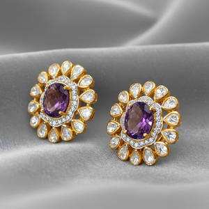 Pendientes de Compromiso y Boda Jessica Creation, con Moissanita Natural, Chapados en Oro, Plata de Ley 925 - Product Image 2