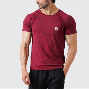 T-shirt de sport pour homme, coupe ajustée, polyester et élasthanne, séchage rapide, respirant, écologique, sans couture - Product Image 3