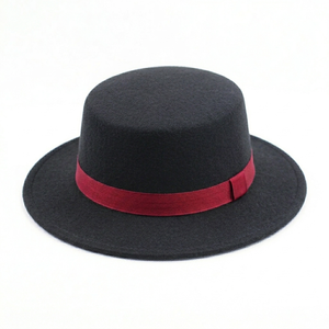 Chapeau Fedora Rétro Noir Borsalino pour Hommes à Cheveux Longs en Feutre Polyester/Coton Style Personnage Extérieur Quatre Saisons - Product Image 5