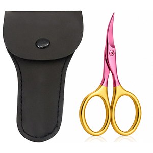 Tijeras Profesionales para Cutículas de Acero Inoxidable con Hoja Curva, Reutilizables, para un Corte Preciso de Cutículas, con Estuche de PU - Product Image 1