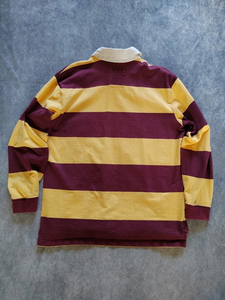 Camiseta de Rugby Vintage Personalizada Relicstar para Hombre, con Rayas, Mangas Largas, 100% Algodón Transpirable, Botones Ocultos y Bordados - Product Image 2