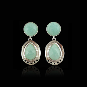 Pendientes de Plata de Ley 925 con Incrustaciones de Piedras Preciosas Naturales, Estilo Moderno, Minimalista, Cómodo, Elegante, la Mejor Joyería de Lujo - Product Image 6