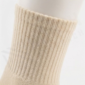 Crew <b>Socks</b> Solid Color Knitted Cotton Breathable Daily Wear Adult Regular Style Spring Season - Product Image 4
