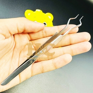 Pince à épiler professionnelle personnalisée et durable pour extensions de cils en acier inoxydable durable, idéale pour les cils en vison - Product Image 1