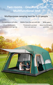 2 Rooms 1 Living Room 6-10 Persons Family Large Waterproof Outdoor Camping Tent - Product Image 2