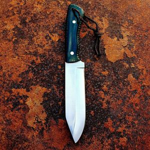 Couteau de camping à lame fixe haut de gamme en acier inoxydable avec étui en cuir, manche pleine longueur, options de personnalisation, approvisionnement en gros USA Europe - Product Image 4