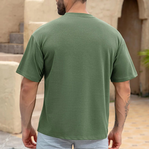 High Quality Men Oversized T Shirts Loose Fit Casual Cotton Streetwear Relaxed Style Breathable Fabric Comfortable Modern Look - Product Image 4