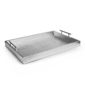 Metal Serving Tray Ornamental Dining Platter for Engagement Ceremony Festive Gathering and Reception Hall <b>Decor</b> - Product Image 3