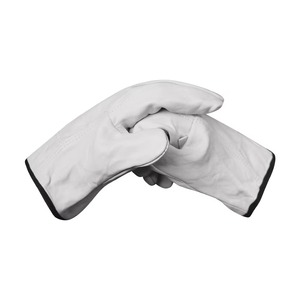 Gants de travail en cuir de chèvre grainé fabriqués au Pakistan, avec pouce en relief, anti-coupure, anti-chaleur, antidérapants, compatibles écran tactile, pour chauffeurs et ouvriers. - Product Image 5