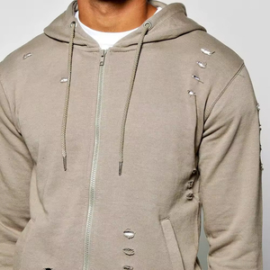 Chándal Distressed de Diseño Único y Moderno para Hombre, Ropa Deportiva Softshell OEM, Cómoda para Uso Diario - Product Image 3