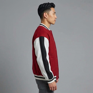 Chaquetas Varsity para Hombre de Alta Calidad, 100% Lana, Resistentes al Viento, Transpirables, Ropa Casual, Logotipo Bordado Personalizado, Chaqueta Hip Hop para Hombre - Product Image 2
