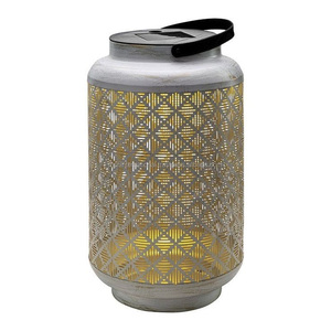 Farolillos de cristal personalizados para exteriores, faroles decorativos de metal dorados y negros de estilo europeo para boda y patio - Product Image 1