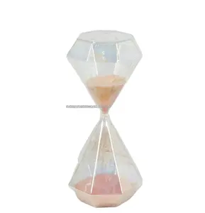 Reloj de arena Hexagonal para manualidades, colorido, plástico, con tubo de vidrio, temporizador, novedad
