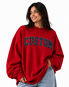 Sudadera Oversize de Cuello Alto para Mujer OEM, Ligera de Algodón Afelpado, Ajuste Relajado, Manga Larga, Fabricante Mayorista - Product Image 1