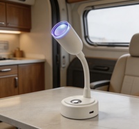 Lampe de lecture LED 12V pour camping-car, lampe murale flexible à col de cygne, lumière intérieure à intensité réglable pour camping-car, caravane, camping-car, bateau