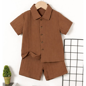 ชุดรีสอร์ทแบบมีโครงในเมืองสำหรับเด็กรุ่นเที่ยงคืนผ้าย่นสำหรับฤดูร้อน - Product Image 6