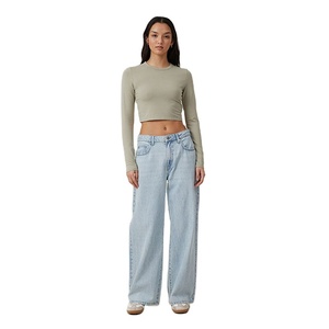 Camisas de Manga Larga para Mujer, Diseño Corto, Elásticas, Ligeras, 180 g/m², Corte Ajustado, Novedad - Product Image 2