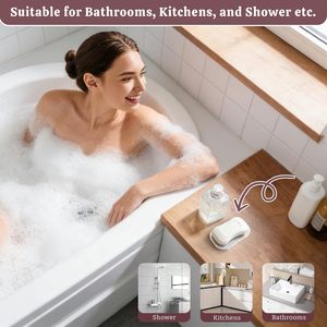Supports à savon de qualité professionnelle pour savon en barre, lot de 4, avec système d'auto-drainage, pour douche - Product Image 3