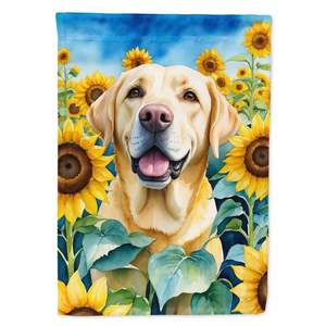 Labrador Retriever girasoles jardín bandera Multicolor buzón decorativo patio Banner para Patio ilustraciones para camas de flores y césped - Product Image 1