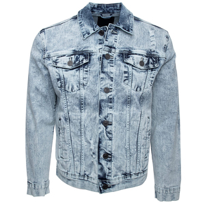 Veste en jean classique pour homme, bleu foncé, boutonnée, décontractée, en coton, coupe classique, col rabattu, pour l'automne - Product Image 4