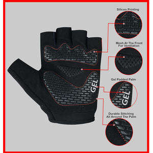 Guantes de Ciclismo con Almohadilla de Gel, Medios Dedos, Transpirables, Ligeros, para Entrenamiento en Bicicleta - Product Image 5