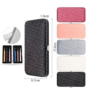 Pinzas de Acero Inoxidable de Alta Calidad para Extensión de Pestañas, Estuche Magnético de 3 Piezas, Punta Suave, Precisión Delicada, Diferentes Colores - Product Image 2