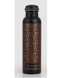 Ayurveda Metal Water <b>Bottle</b> Green Finished Design Portable Travel <b>Flask</b> - Product Image 2