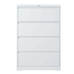 Armadietto Portadocumenti in Metallo Bianco con 4 Cassetti e Serratura per Casa e Ufficio - Product Image 3