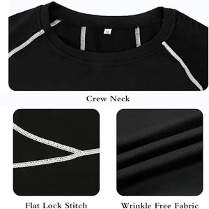 <b>Custom</b> Logo Factory Made <b>Compression</b> <b>Shirt</b> Long Sleeve Plain Fitness Rash Guard <b>Custom</b> <b>Design</b> 100% Polyester Rash Guard For Men - Product Image 3