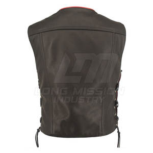 Chaleco de cuero a precio de fábrica, suministro al por mayor, chaleco de cuero de alta calidad para motociclistas, en venta en línea - Product Image 3