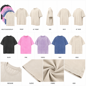 เสื้อยืดโอเวอร์ไซส์วินเทจฟอกสีแบบแอซิดวอช 230GSM ผ้าฝ้าย 100% เนื้อนุ่ม สวมใส่สบาย แบบยูนิเซ็กส์ สำหรับผู้ชาย รับผลิตแบบ OEM ODM - Product Image 2