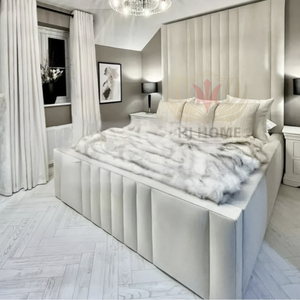 Juego de Dormitorio de Lujo HJ HOME, Panel de Pared Tapizado y Suave, Decoración de Interiores, Cabecera Grande y Alta Personalizada, Cama de Villa - Product Image 2