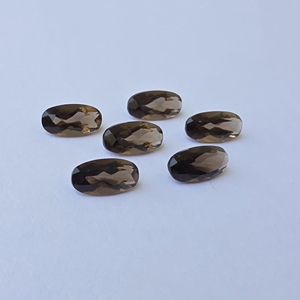 Quartz fumé naturel, taille facetée, grande forme ovale, calibré, qualité AAA+, pierre précieuse pour la fabrication de bijoux - Product Image 4