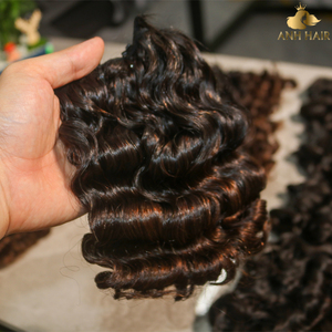 ผมเวียดนามแท้แบบขายส่ง มัดรวมแบบ Double Drawn จัดเรียงเกล็ดผมอย่างดี ลอนแบบพม่า สีน้ำตาลธรรมชาติ น้ำหนัก 100 กรัม - Product Image 3