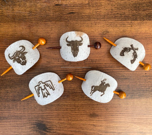 Handmade Laser Engraving Cowhide Leather <b>Hair</b> Barrette With Stick for Women's Custom Genuine Leather <b>Hair</b> <b>Slide</b> Leather <b>Hair</b> Pin - Product Image 4