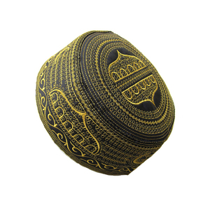 Best Selling Wholesale Embroidery Muslim Prayer <b>Cap</b> Customized Material Adjustable Size <b>Men</b> Ramadan Eid Gift <b>Caps</b> OEM Service - Product Image 2