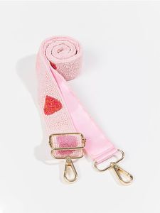 Neutral Checkered Woven Handbag Strap - Product Image 3