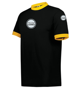 Camiseta Ringer de Algodón para Hombre, Estilo Adulto, Manga Corta, Personalizable con tu Marca, Unisex - Product Image 3