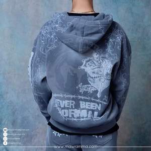 Sudadera con capucha de forro polar de invierno con logotipo personalizado de pedrería, al por mayor, de algodón 100% de alto gramaje, efecto descolorido por el sol, estilo urbano, para hombre, oversize - Product Image 6