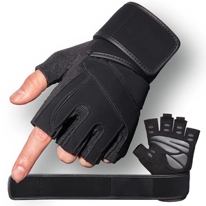 Customized Stretch Back Mesh PU Leather Palm Weight Lifting <b>Gloves</b> Fitness <b>Gloves</b> Custom Weight Lifting <b>Gloves</b> for <b>Men</b> 2026 - Product Image 1