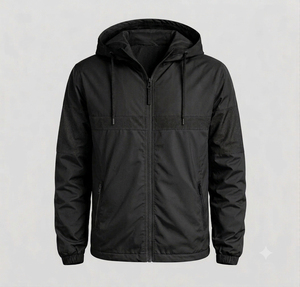 Best Selling Customized High Quality Waterproof Durable Unisex Windbreaker Jacket Hooded Streetwear Style Canvas Stand Front - Product Image 5
