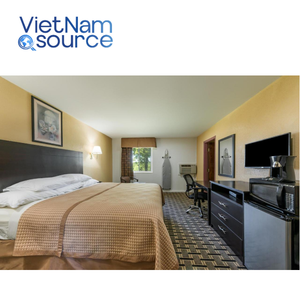 เตียงไม้ขนาดคิงไซส์สไตล์โมเดิร์นของดาวชุดห้องนอนโรงแรมคุณภาพสูงโครงการ Super 8ของโรงงานขายดีเฟอร์นิเจอร์ห้องนอนโรงแรมที่ทันสมัย - Product Image 2