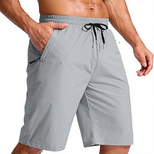 Shorts Bermuda Homme Écologiques Respirants Séchage Rapide Taille Mi-Haute Logo Avant Poches Zippées Cordon de Serrage Couleur Unie Décontractés Tendance - Product Image 5